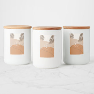 Rótulo Para Comida C - Monograma inicial - letra C Design abstrato