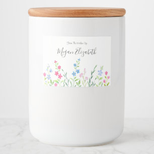 Rótulo Para Comida Campo de flores silvestres mistas