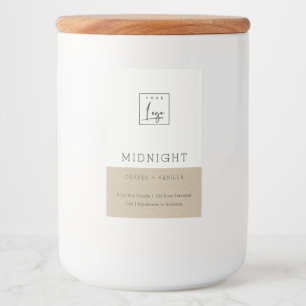 RÓTULO PARA COMIDA CANDATO DE LOGOTIPO BRANCO MODERNO MODERNO SIMPLES