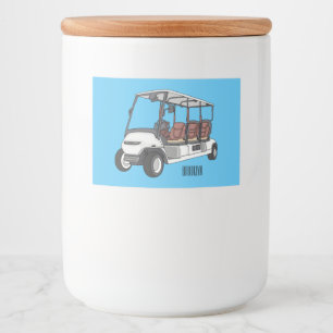 Rótulo Para Comida Carrinho de golfe / desenho animado de buggy de go