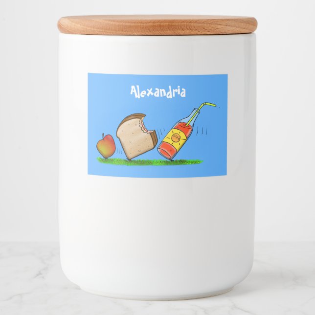 Rótulo Para Comida Cartografia de formigas engraçadas (Frente)