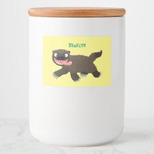 Rótulo Para Comida Cartografia de lobo faminta e engraçada