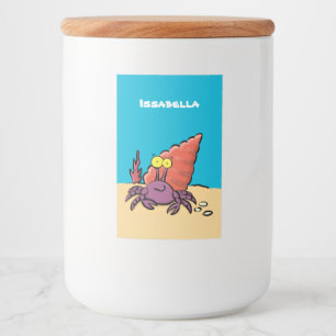 Rótulo Para Comida Cartum roxo engraçado e engraçado