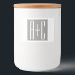 Rótulo Para Comida Casais elegantes Initails | branco & cinzento<br><div class="desc">Elegante,  corajoso & moderno.</div>