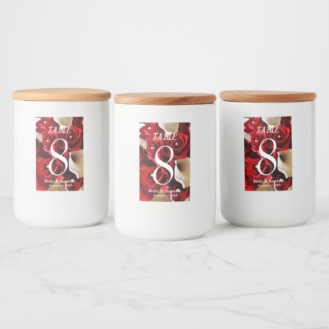 Rótulo Para Comida Casamento de Douradas de Flores Florais Elegantes  (Garrafas)