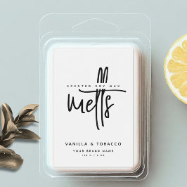 Rótulo Para Comida Cera branca e negra moderna derretida