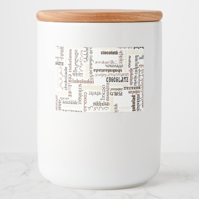 Rótulo Para Comida Chocolate (Frente)