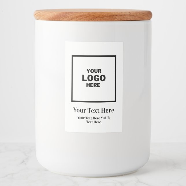 Rótulo Para Comida Clássico Profissional Personalizado (Frente)