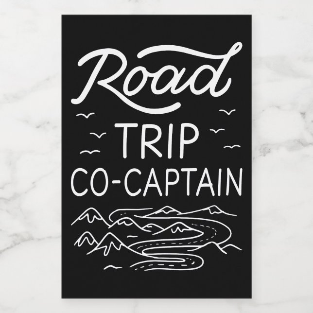 Rótulo Para Comida Co-capitão de Viagem (Rótulo Único)