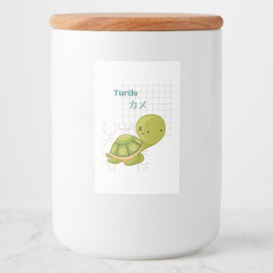 Rótulo Para Comida Coleção Cute Turtle-Kawaii