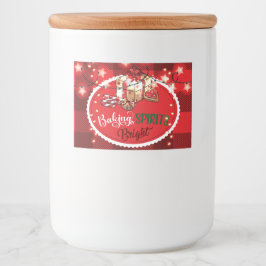 Rótulo Para Comida Comida Brilhante das Espíritos de Natal Férias