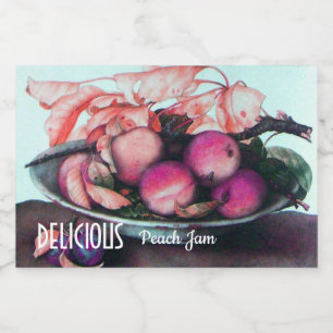 Rótulo Para Comida Conservas do doce do pêssego das FRUTAS/PÊSSEGOS