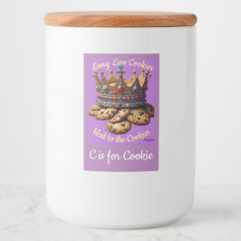 Rótulo Para Comida Contêiner de Comida de cookies AI