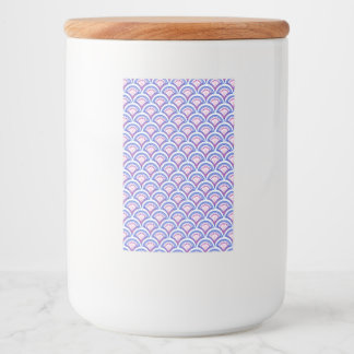 Rótulo Para Comida cor damasco floral azul