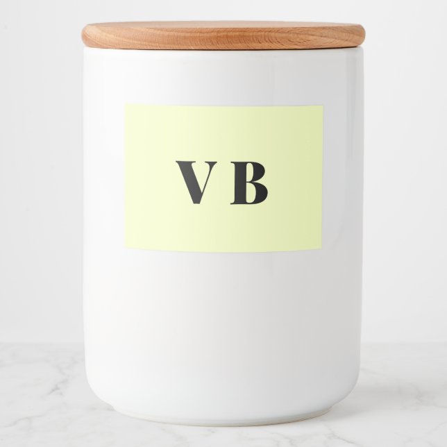 Rótulo Para Comida cor personalizada pastel simples mínima sólida per (Frente)
