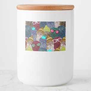 Rótulo Para Comida Coruja na coroa