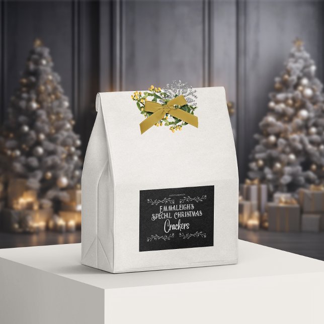 Rótulo Para Comida Crackers Homemade - Preto Estético (Criador carregado)