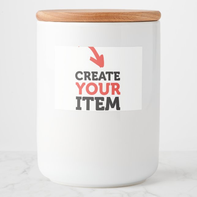 Rótulo Para Comida CREATE-YOUR-OWN DIY Custom Upload your design (Frente)