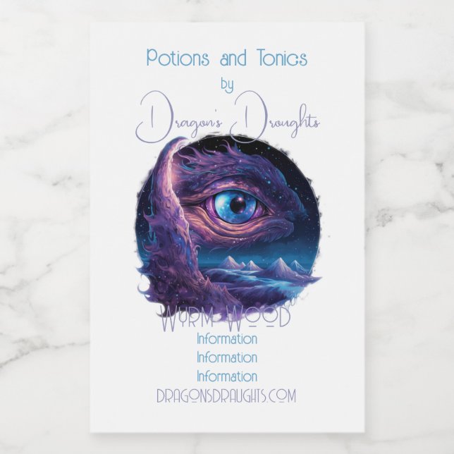 Rótulo Para Comida Crie o olho do seu dragão místico (Rótulo Único)