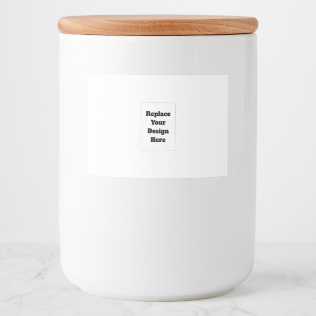 Rótulo Para Comida Crie seu próprio branco (Frente)