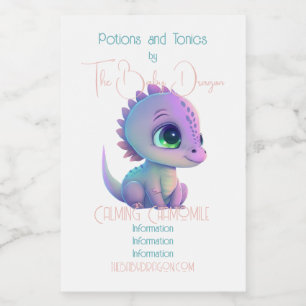 Rótulo Para Comida Crie Seu Próprio Dragão Roxo