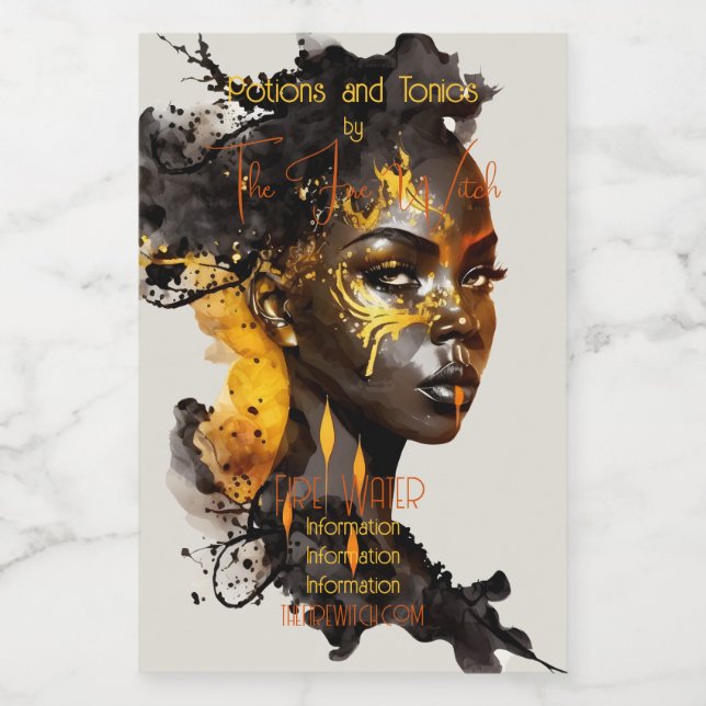 Rótulo Para Comida Crie sua própria deusa do Ouro (Rótulo Único)