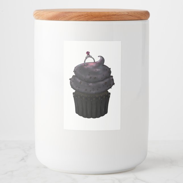 Rótulo Para Comida Cupcake Noivado doce (Frente)