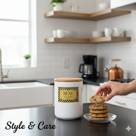 Rótulo Para Comida Custom Elegant Monogram Name Party Favor