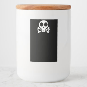 Rótulo Para Comida Desenho de Caveira Pirata