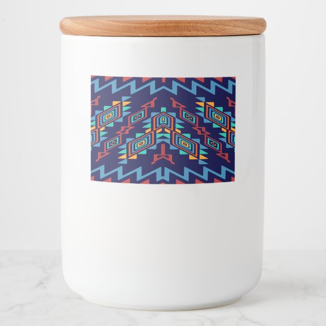 Rótulo Para Comida Design abstrato de formas distorcidas (Frente)