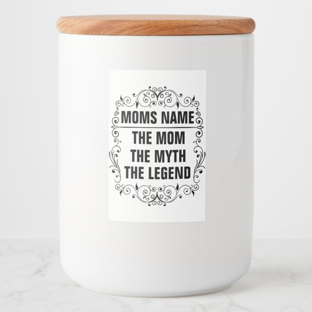 Rótulo Para Comida Dia de as mães Personalizado (Frente)