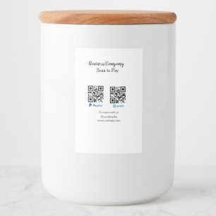 Rótulo Para Comida Digitalize para pagar código q r paypal venmo adic