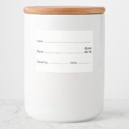 Rótulo Para Comida Dissolvable Food Labels for Home and Kitchen