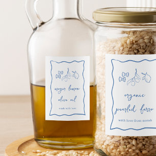 Rótulo Para Comida Dolce Vita Listrado Ondulado Italiano