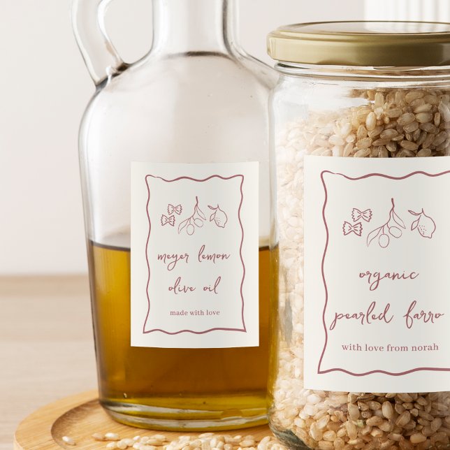 Rótulo Para Comida Dolce Vita Listrado Ondulado Italiano (Criador carregado)