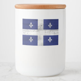 Rótulo Para Comida Drapeau du Québec, estilo grunge érodé