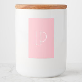 Rótulo Para Comida Elegante inicial moderna minimalista em rosa paste