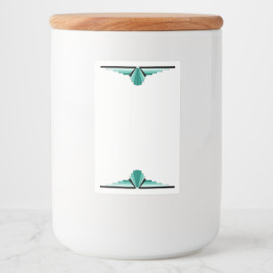 Rótulo Para Comida Elemento de deco da arte no teal