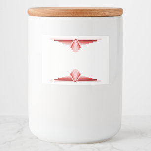 Rótulo Para Comida Elemento de deco de arte em vermelho