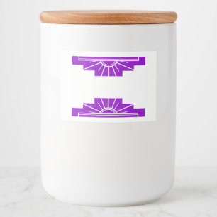 Rótulo Para Comida Elemento solar de deco da arte em roxo profundo