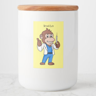 Rótulo Para Comida Engraçado orangotango macaco