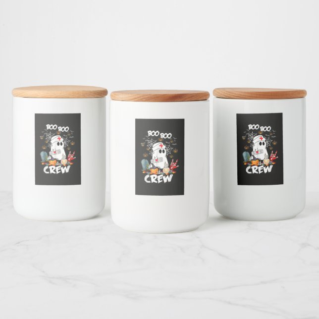 Rótulo Para Comida Equipe Boo Boo Enfermeira Fantasma Halloween Assus (Garrafas)