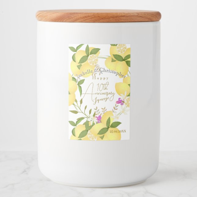 Rótulo Para Comida Espremedor de limão  (Frente)