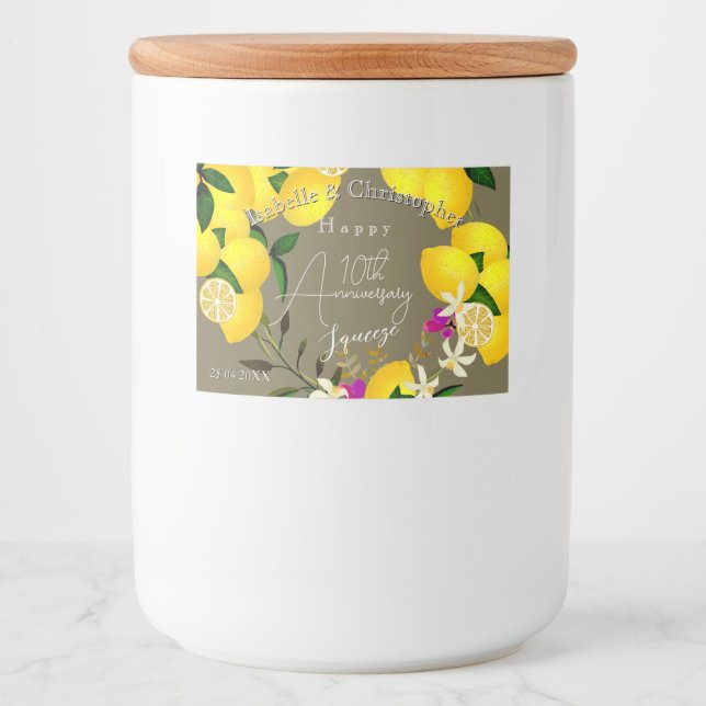 Rótulo Para Comida Espremedor de limão  (Frente)