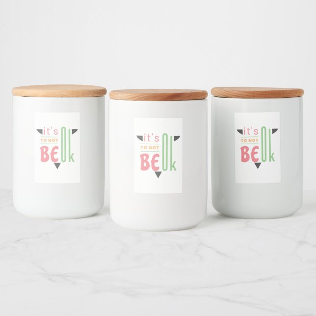 Rótulo Para Comida Está tudo bem não ficar bem (Garrafas)