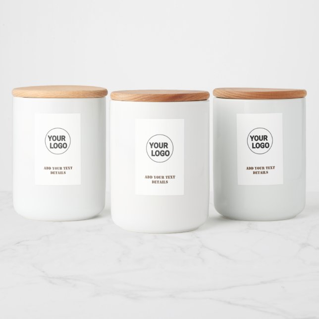 RÓTULO PARA COMIDA ESTILO MODERNO ELEGANTE MONOGRAMA MÍNIMO SIMPLES  (Garrafas)