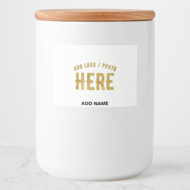 RÓTULO PARA COMIDA ESTILO MODERNO PERSONALIZÁVEL BRANCO VERIFICADO CO (Frente)