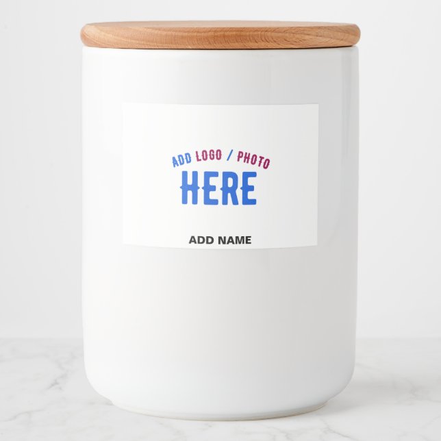 RÓTULO PARA COMIDA ESTILO MODERNO PERSONALIZÁVEL BRANCO VERIFICADO MA (Frente)