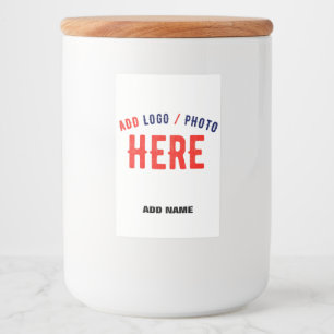 RÓTULO PARA COMIDA ESTILOSO BRANCO PERSONALIZÁVEL MODERNO VERIFICADO