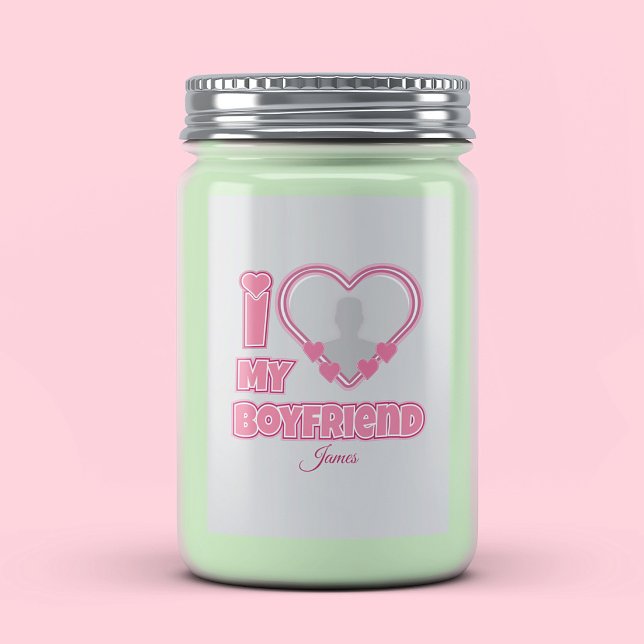 Rótulo Para Comida Eu Amo Meu Namorado Personalizado – Adicionar Foto (Criador carregado)